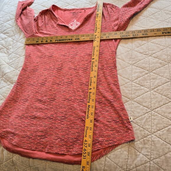 Toad&Co. Tamaya Dos Tunic Top Women's M Coral Organic Cotton Blend Athleisure - Picture 6 of 9